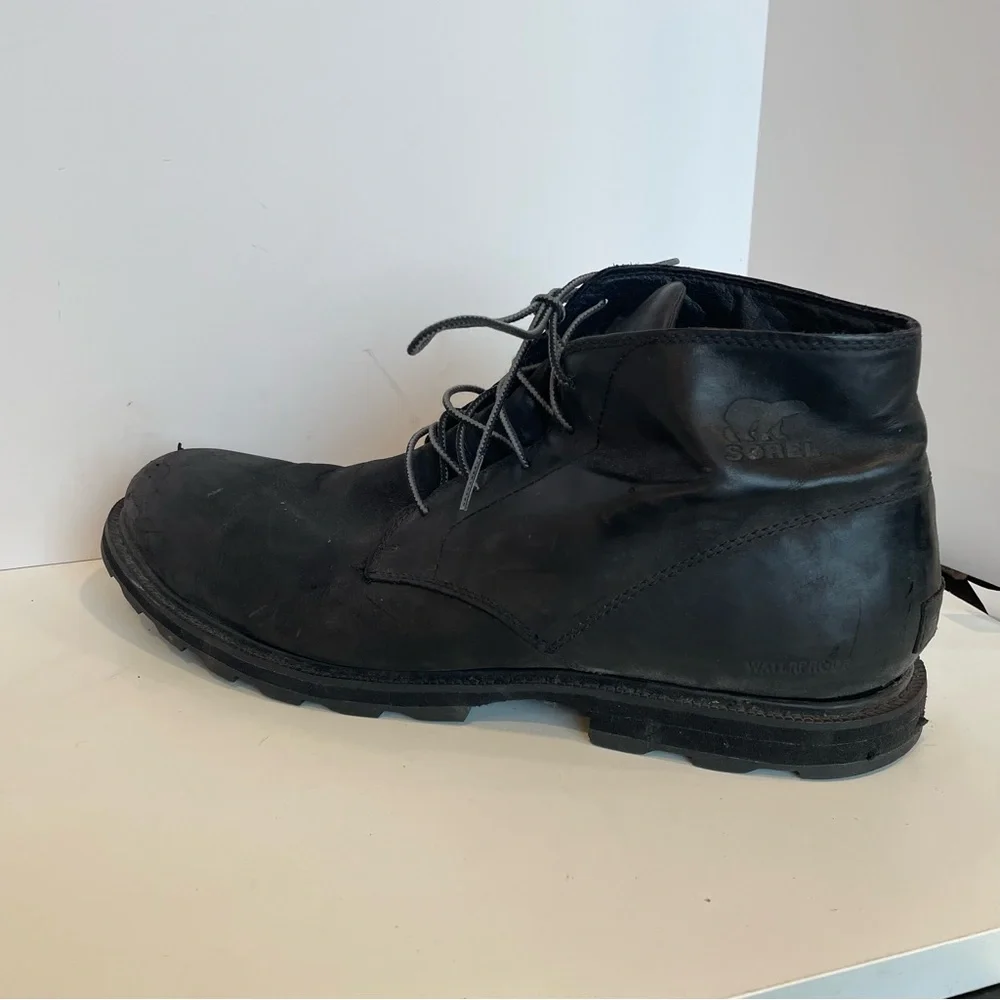 Sorel Madson Chukka Waterproof Boots Black Mens Size 14 Some‎ Wear Please Read